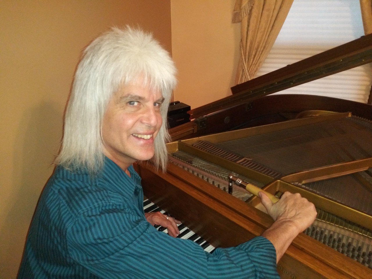 Jim tuning a piano